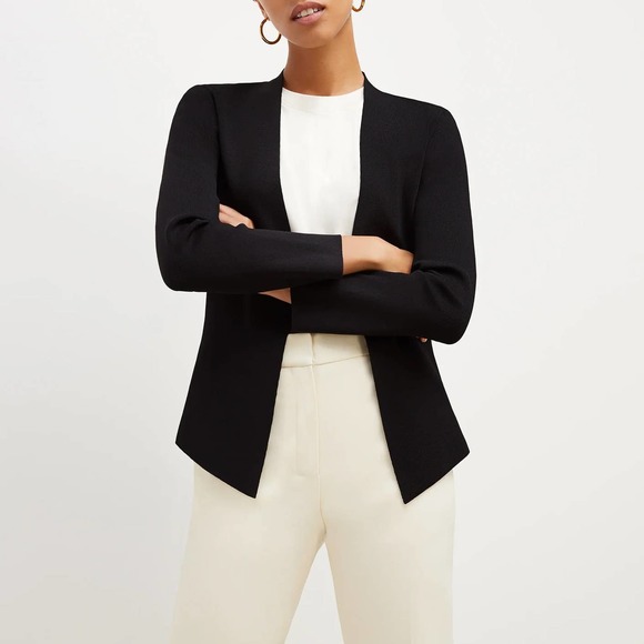 MM Lafleur Jackets & Blazers - MM Lafleur Woolf Jaridgan Blazer Black Stretch Knit Minimalist Capsule SZ M